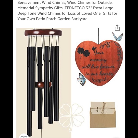 Brand new set of 32” deep toned Bereavement wind chimes. New in the box. - Picture 6 of 6